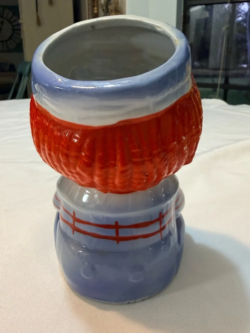 VTG raggedy Andy ceramic head planter/vase 4149 made in China
